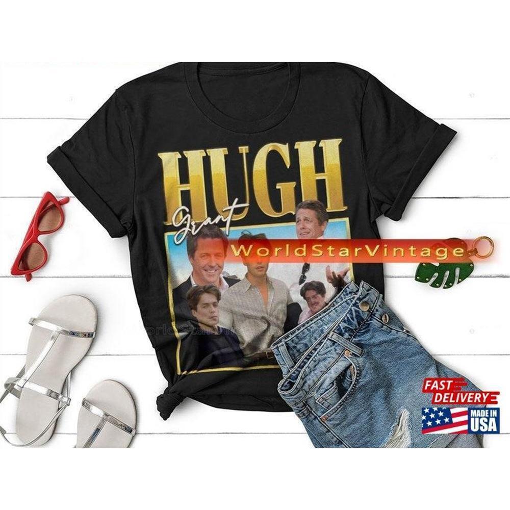 Hugh Grant Homage Tshirt Fan Tees Retro 90S Sweater ActorGift Movie Tshirt